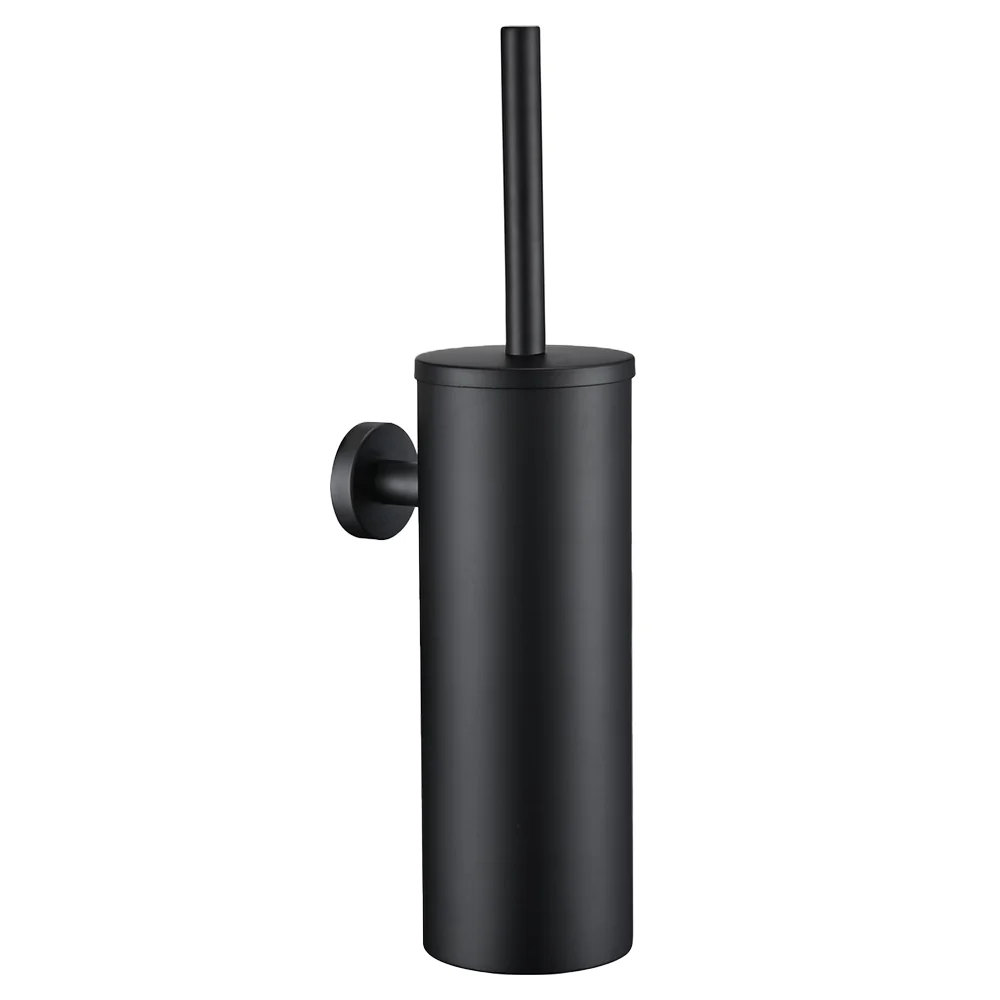 Toiletborstel met houder - Zwart